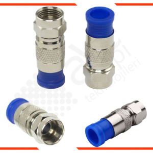 RG6 F KONNEKTÖR SIKMALI-MAVİ